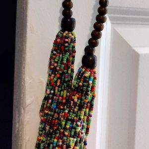 Multicolored Beaded Stacked Necklace